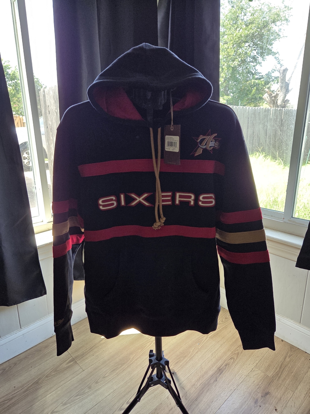 Sixers Black and Red Pullover Hoodie - Team Graphic Men’s Shirt